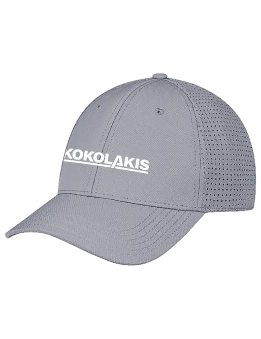 Grey Performance Stretchable Cap Hook & Loop w/Kokolakis Logo