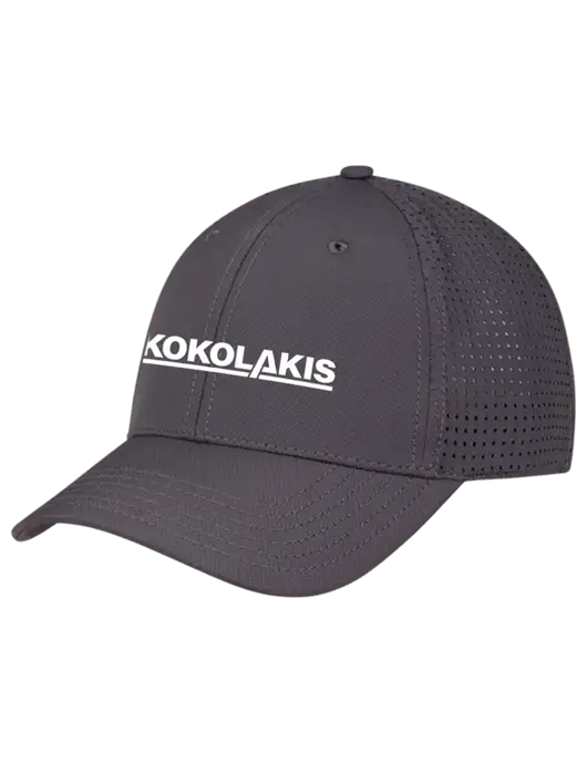 Charcoal Performance Stretchable Cap Hook & Loop w/Kokolakis Logo