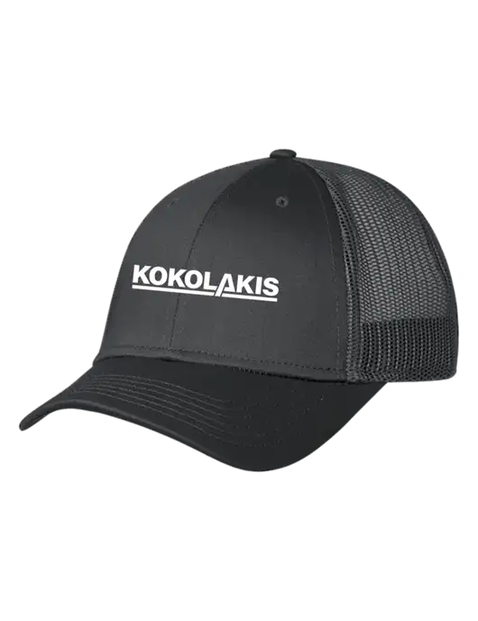 Charcoal Mesh Trucker Cap Snap Back w/Kokolakis Logo