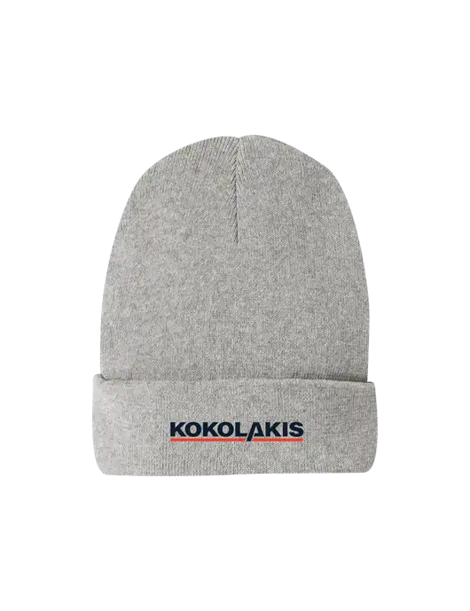 Recycled Light Heather Grey Beanie w/Kokolakis Logo