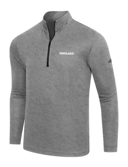 Adidas Black Heather  Lightweight Quarter Zip Pullover w/Kokolakis Logo