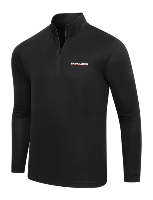 Adidas Black Lightweight Quarter Zip Pullover w/Kokolakis Logo