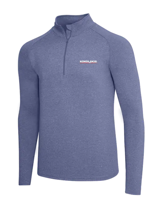 Navy Heather Sport Wick Stretch 1/4 Zip Pullover w/Kokolakis Logo