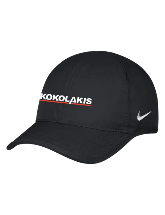 Nike Black Featherlight Cap w/Kokolakis Logo