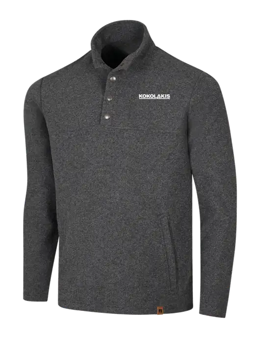 Russell Outdoors Dark Grey Heather Basin Snap Pullover w/Kokolakis Logo