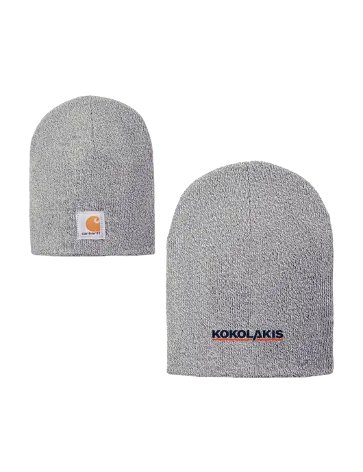 Carhartt Light Grey Heather Acrylic Knit Hat w/Kokolakis Logo