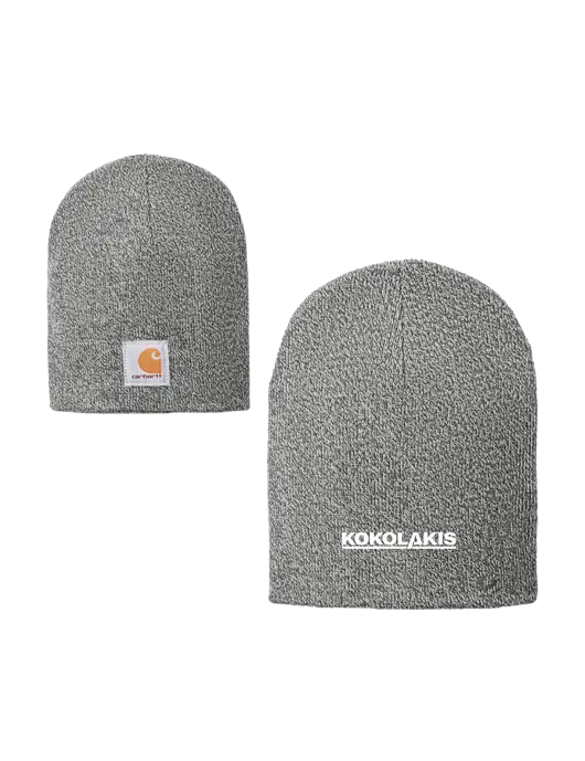 Carhartt Medium Grey Heather Acrylic Knit Hat w/Kokolakis Logo