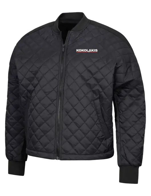 Mercer+Mettle Black Womens Boxy Quilted Jacket w/Kokolakis Logo