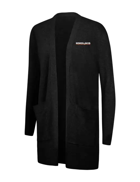 Mercer+Mettle Womens Black Open Front Cardigan Sweater w/Kokolakis Logo