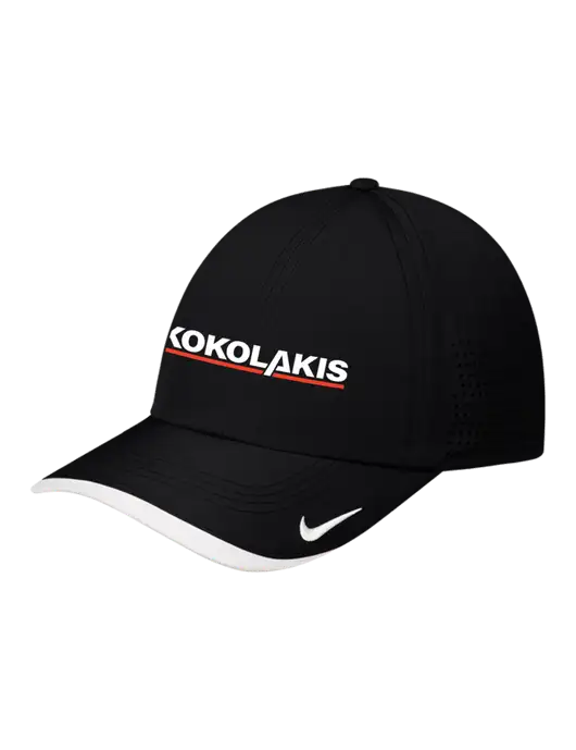 Nike Black/White Dri-FIT Perforated Performance Cap w/Kokolakis Logo