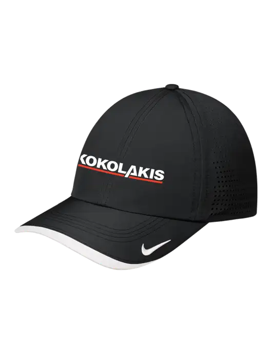 Nike Black/White Dri-FIT Perforated Performance Cap w/Kokolakis Logo