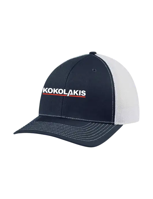 Richardson Adjustable Snapback Original 112 Trucker Cap Navy w/White Mesh w/Kokolakis Logo