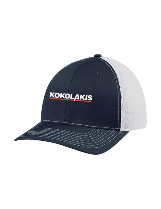 Richardson Adjustable Snapback Original 112 Trucker Cap Navy w/White Mesh w/Kokolakis Logo