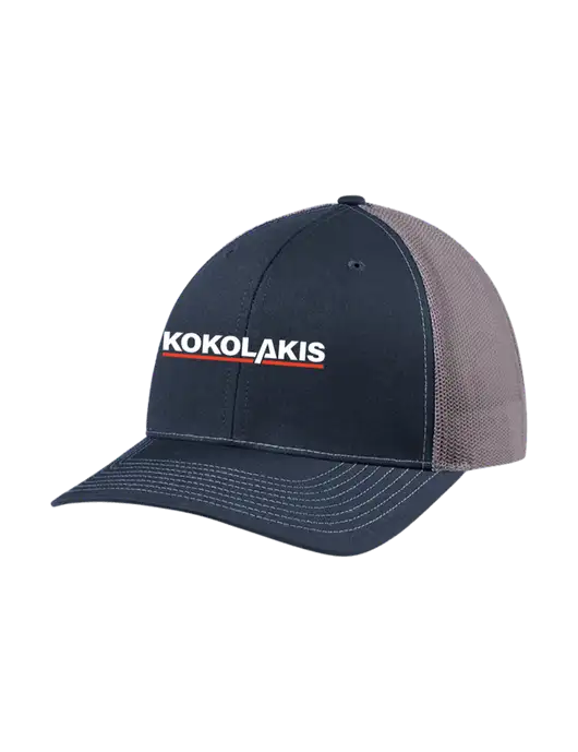 Richardson Adjustable Snapback Original 112 Trucker Cap Navy w/Charcoal Mesh w/Kokolakis Logo