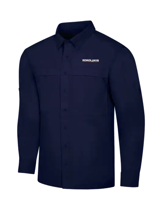 Navy Long Sleeve UV Daybreak Shirt w/Kokolakis Logo