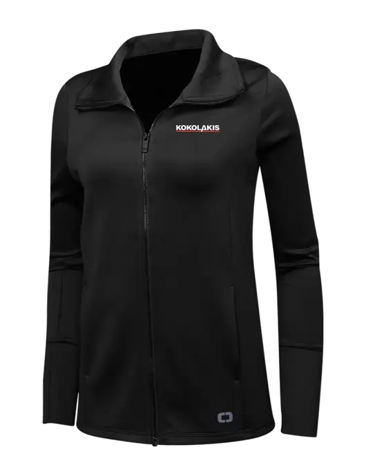 OGIO Black Womens Endurance Modern Performance Full-Zip w/Kokolakis Logo