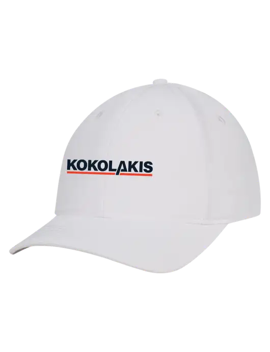 White Nylon Twill Performance Cap w/Kokolakis Logo