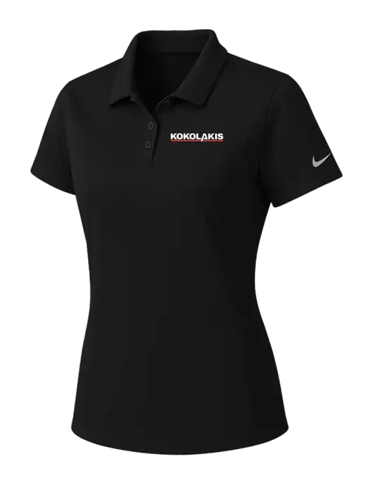 Nike Womens Black Dry Essential Solid Polo w/Kokolakis Logo
