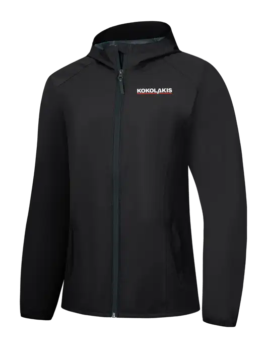 Womens Black Essential Rain Jacket w/Kokolakis Logo