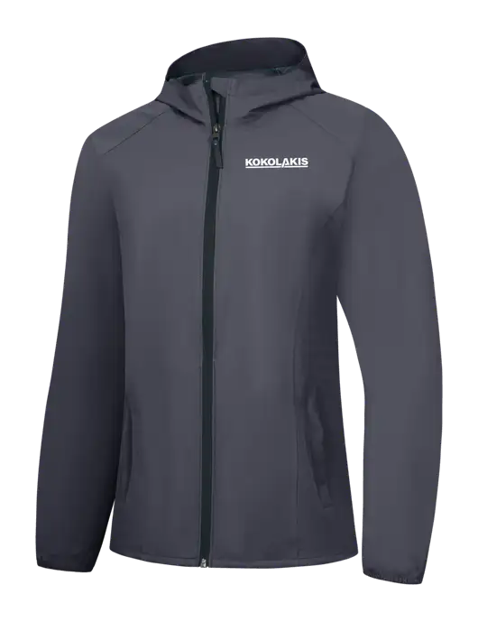 Womens Dark Grey Essential Rain Jacket w/Kokolakis Logo