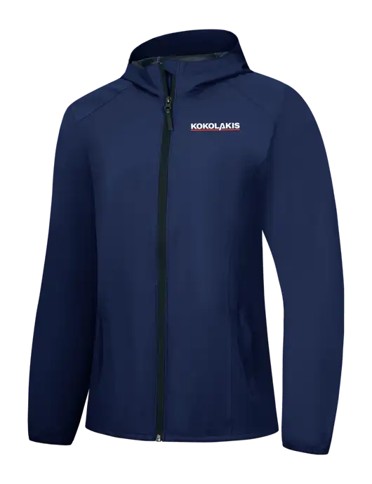 Womens Navy Essential Rain Jacket w/Kokolakis Logo