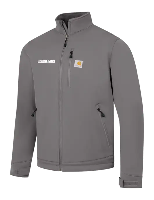 Carhartt Dark Medium Grey Crowley Soft Shell Jacket w/Kokolakis Logo
