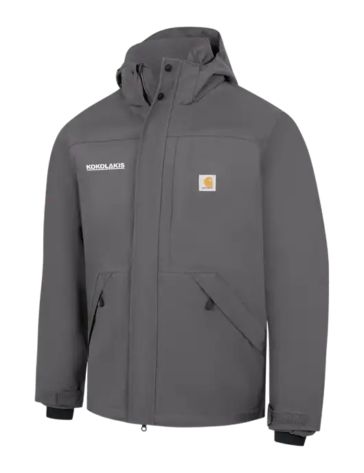 Carhartt Dark Grey Storm Defender Shoreline Jacket w/Kokolakis Logo