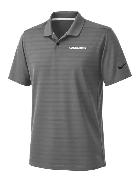 Nike Dark Medium Grey Dri-FIT Vapor Jacquard Polo w/Kokolakis Logo