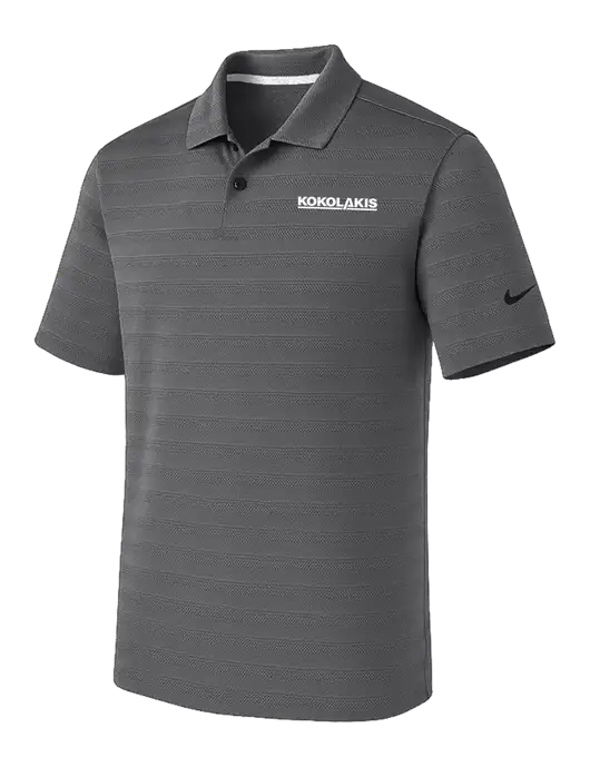 Nike Dark Medium Grey Dri-FIT Vapor Jacquard Polo w/Kokolakis Logo