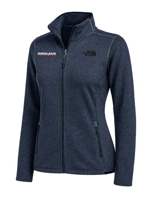 The North Face Womens Navy Heather Skyline Full-Zip Fleece Jacket w/Kokolakis Logo