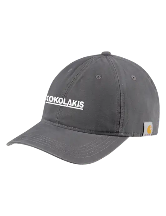 Carhartt Dark Grey Cotton Canvas Cap w/Kokolakis Logo