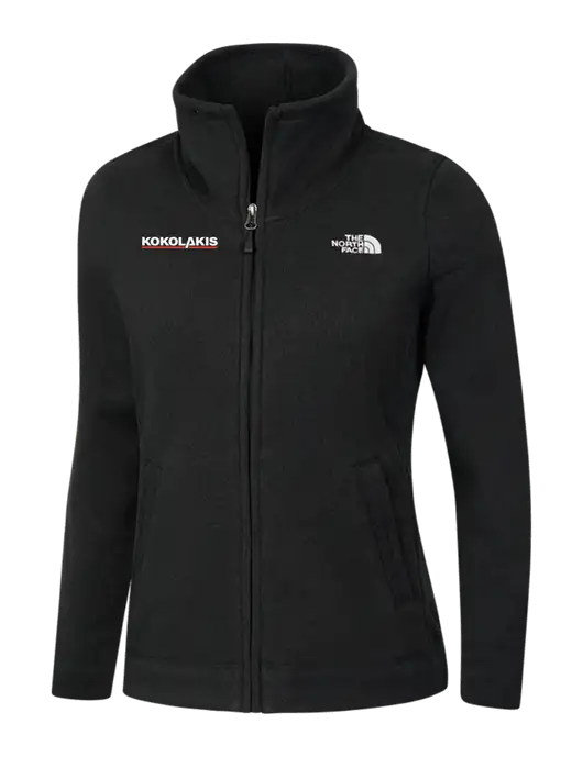 North Face Womens Black Heather Sweater Fleece Jacket w/Kokolakis Logo