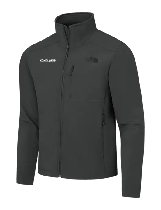 The North Face Dark Medium Grey Apex Barrier Soft Shell Jacket w/Kokolakis Logo