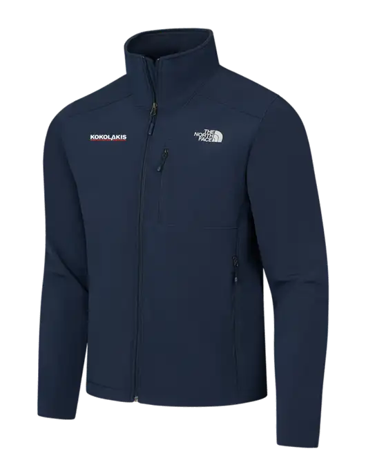 North Face Navy Apex Barrier Soft Shell Jacket w/Kokolakis Logo