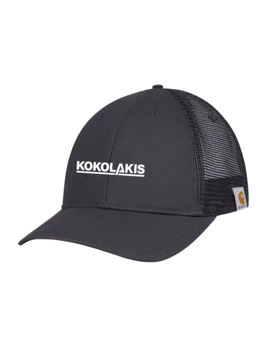 Carhartt Dark Grey Canvas Trucker Cap w/Kokolakis Logo