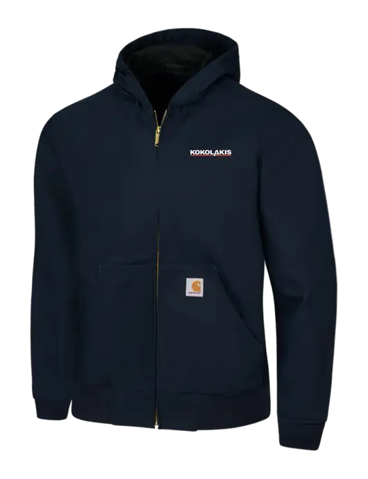 Carhartt Navy Thermal Lined Duck Active Jacket w/Kokolakis Logo