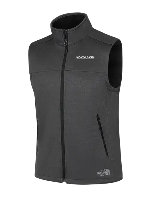 North Face Dark Grey Heather Ridgewall Soft Shell Vest w/Kokolakis Logo