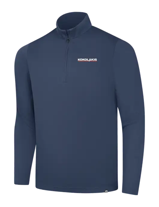 TravisMathew Navy Coveside ¼-Zip w/Kokolakis Logo