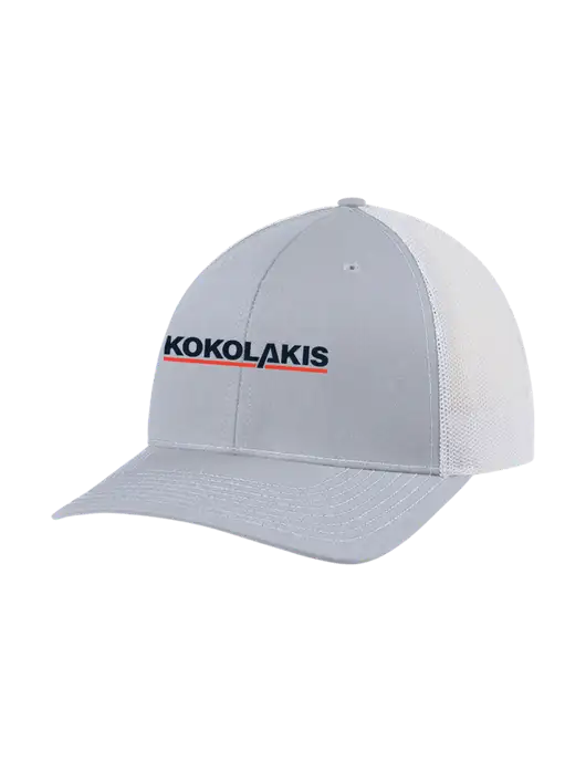 Richardson Adjustable Snapback Original 112 Trucker Cap Light Heather Grey w/White Mesh w/Kokolakis Logo