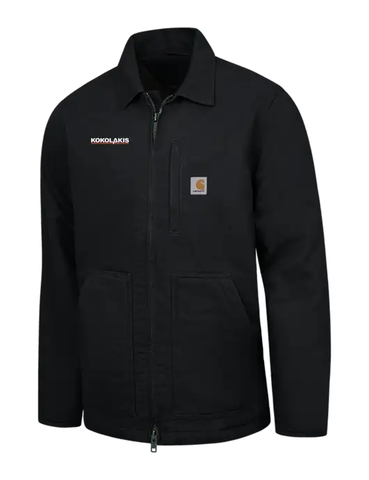 Carhartt Black Sherpa-Lined Coat w/Kokolakis Logo