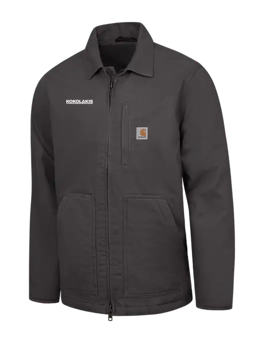 Carhartt Dark Grey Sherpa-Lined Coat w/Kokolakis Logo