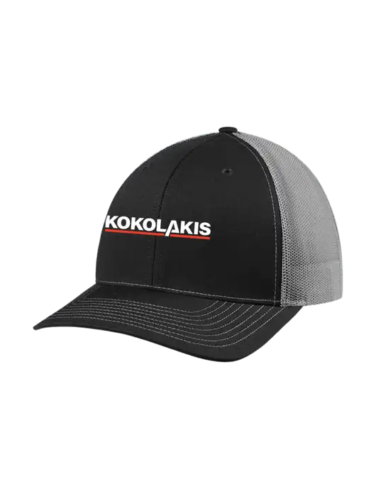 Richardson Adjustable Snapback Original 112 Trucker Cap Black w/Charcoal Mesh w/Kokolakis Logo