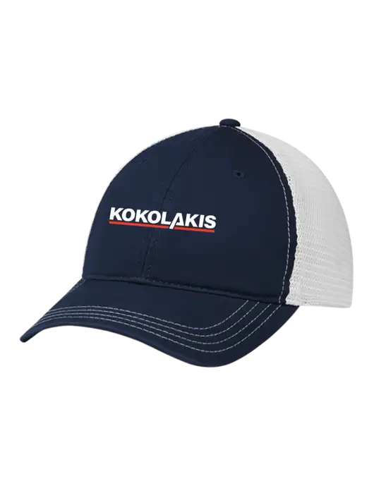 Richardson 111 Garment Washed Trucker Cap Navy w/White Mesh w/Kokolakis Logo