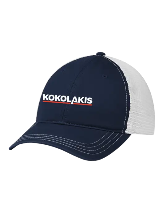 Richardson 111 Garment Washed Trucker Cap Navy w/White Mesh w/Kokolakis Logo