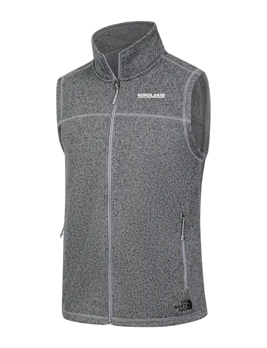 North Face Medium Grey Heather Sweater Fleece Vest w/Kokolakis Logo