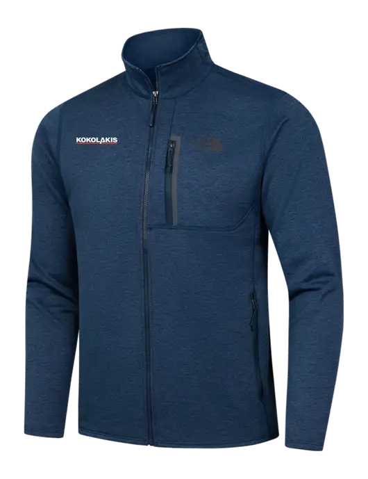 North Face Navy Heather Skyline Full-Zip Fleece Jacket w/Kokolakis Logo