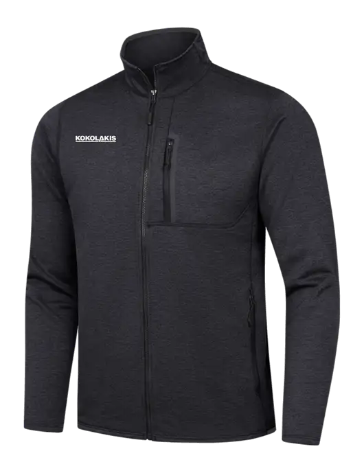 North Face Dark Grey Heather Skyline Full-Zip Fleece Jacket w/Kokolakis Logo