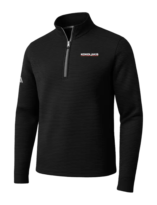 Adidas Black Spacer Quarter-Zip Pullover w/Kokolakis Logo