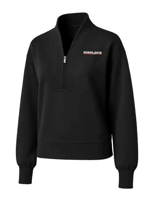 OGIO Womens Black Transcend 1/4-Zip w/Kokolakis Logo