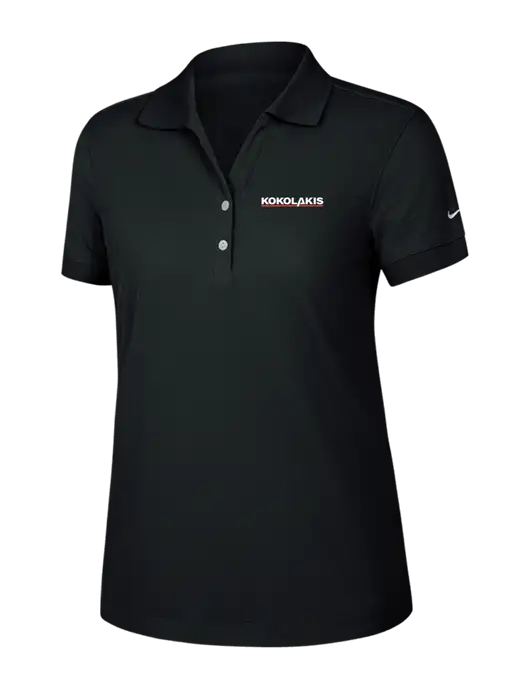 Nike Womens Dri-FIT Classic Black Polo w/Kokolakis Logo
